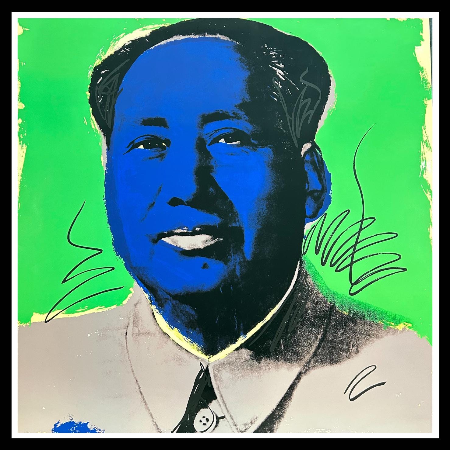 Full sized ANDY WARHOL “MAO” – F S #90 Screenprint Proof– Unsigned -Mao Zedong Pop Art – Bold Color – Ships Flat – Best Quality